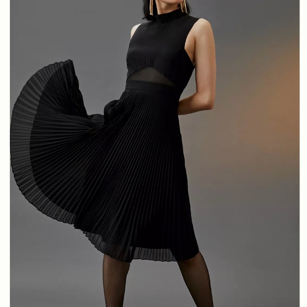 Anthropologie Let Me Be Mock Neck Midi Dress